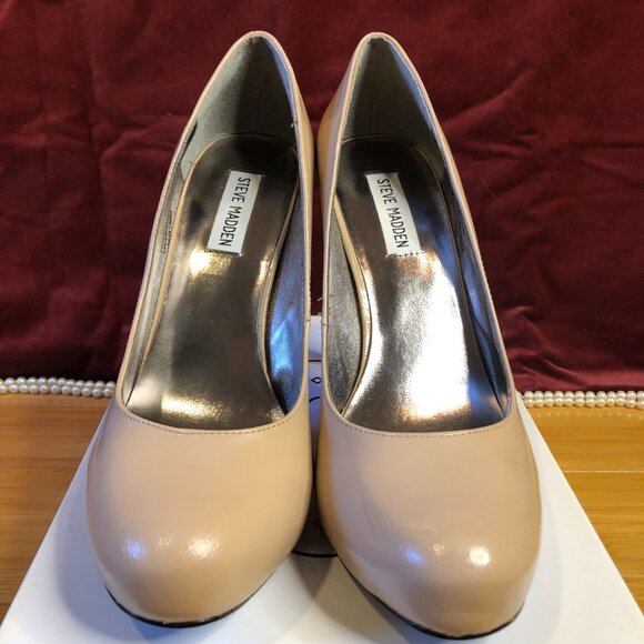 Trinitie Blush Steve Madden Stiletto Pump Heel Neutral Platform sz 9.5 - Picture 2 of 8